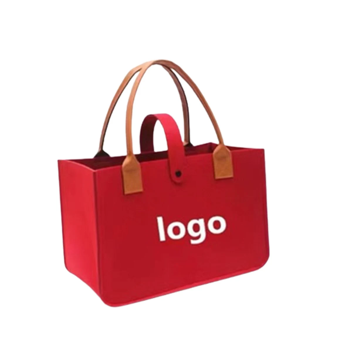 Shopping Simple Felt Tote Bag, custom tote bag with logo imprint 1