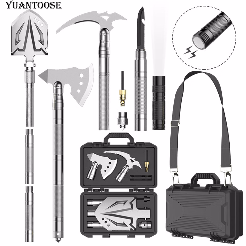 Multifunctional outdoor vehicle-mounted ordnance shovel set