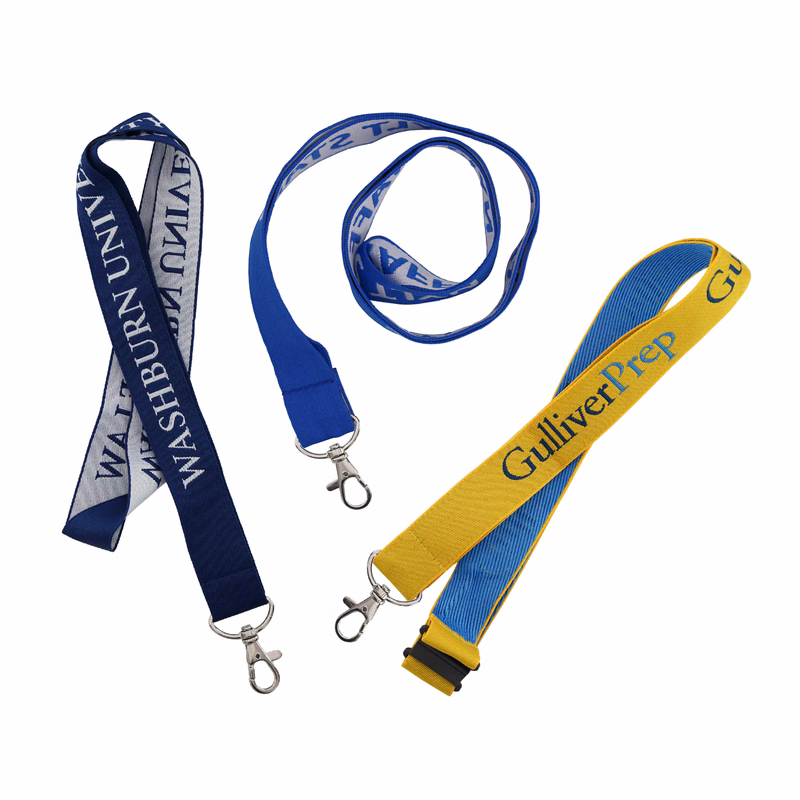 1" Lanyards Woven Imprint