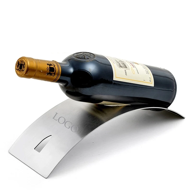 Stainless Steel Wine Bottle Holder, custom kitchen gadget with logo imprint 1