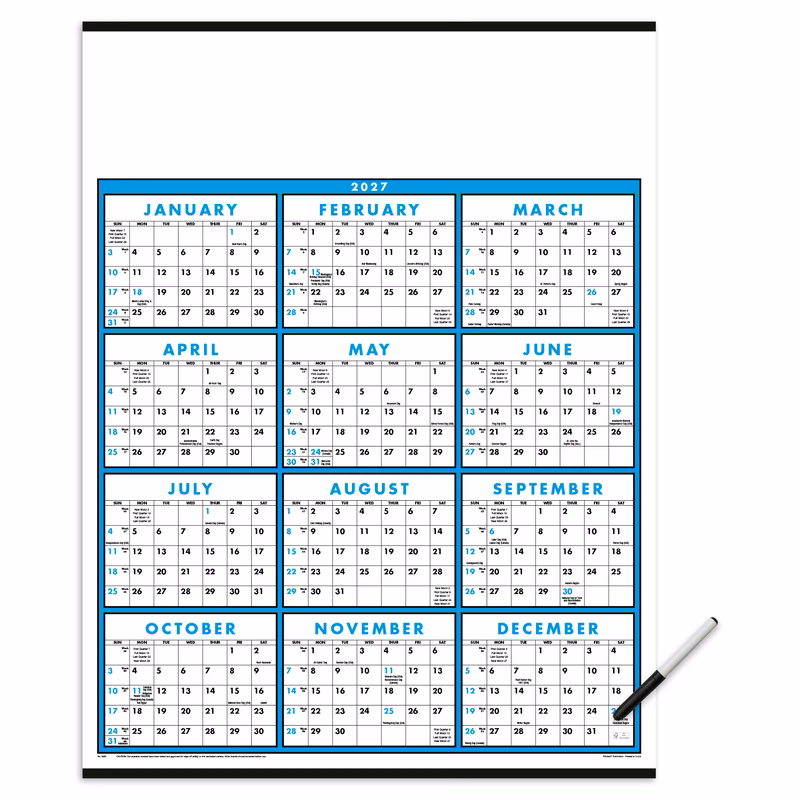 Triumph® Calendars Span-A-Year (Laminated with Marker) Calendar