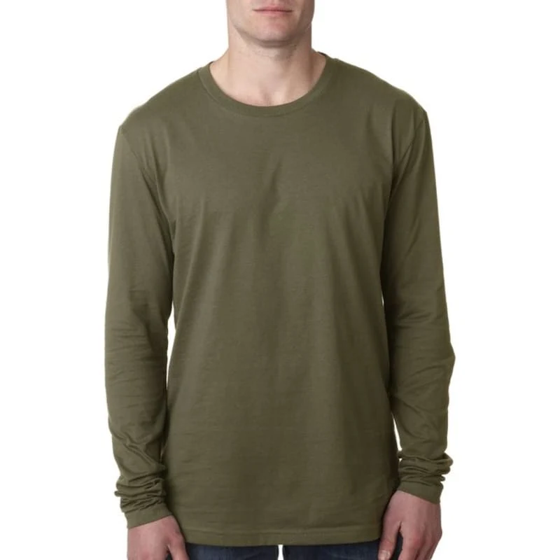 Next Level Mens Cotton Long-Sleeve Crew 1