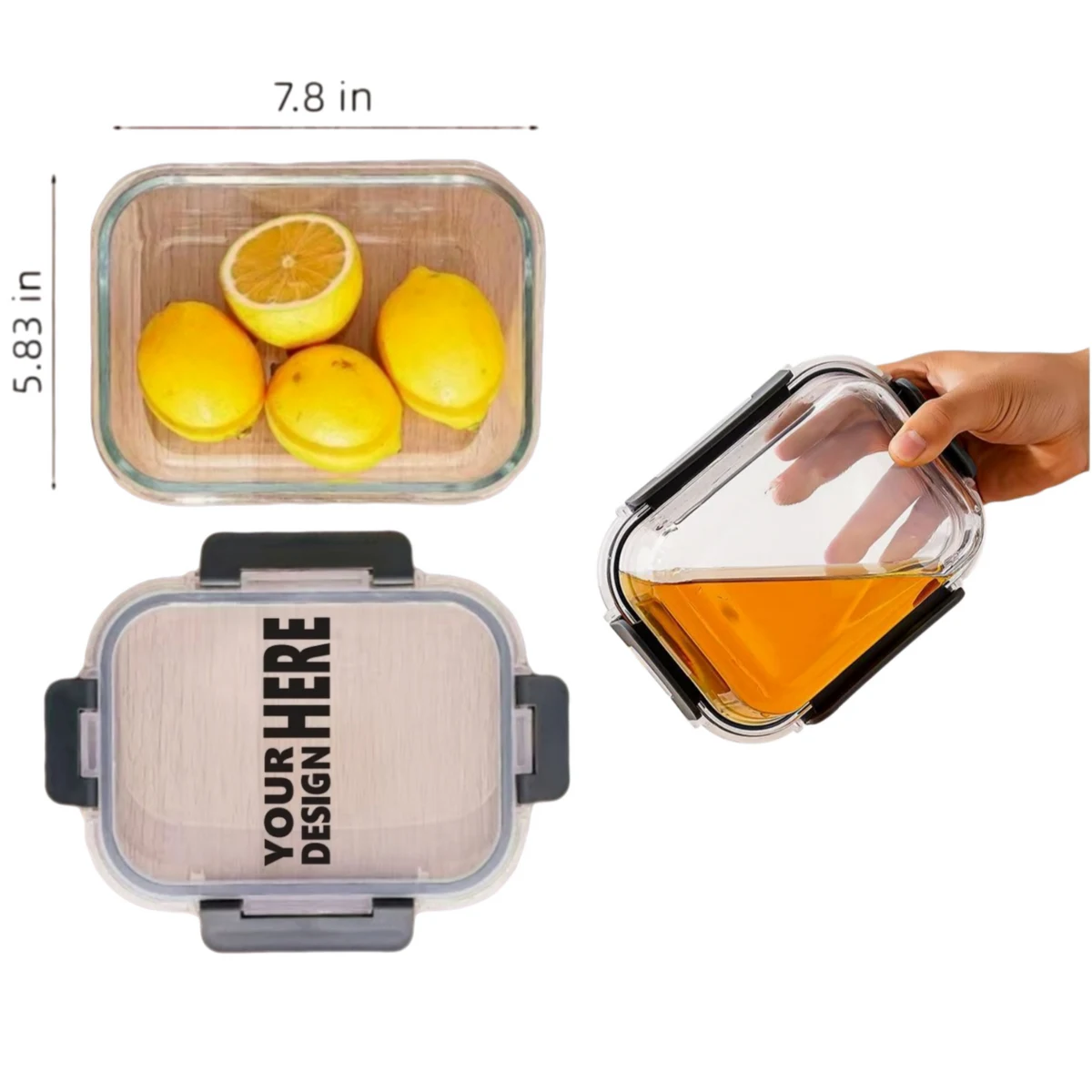 Microwaveable Glass Meal Prep Container 1
