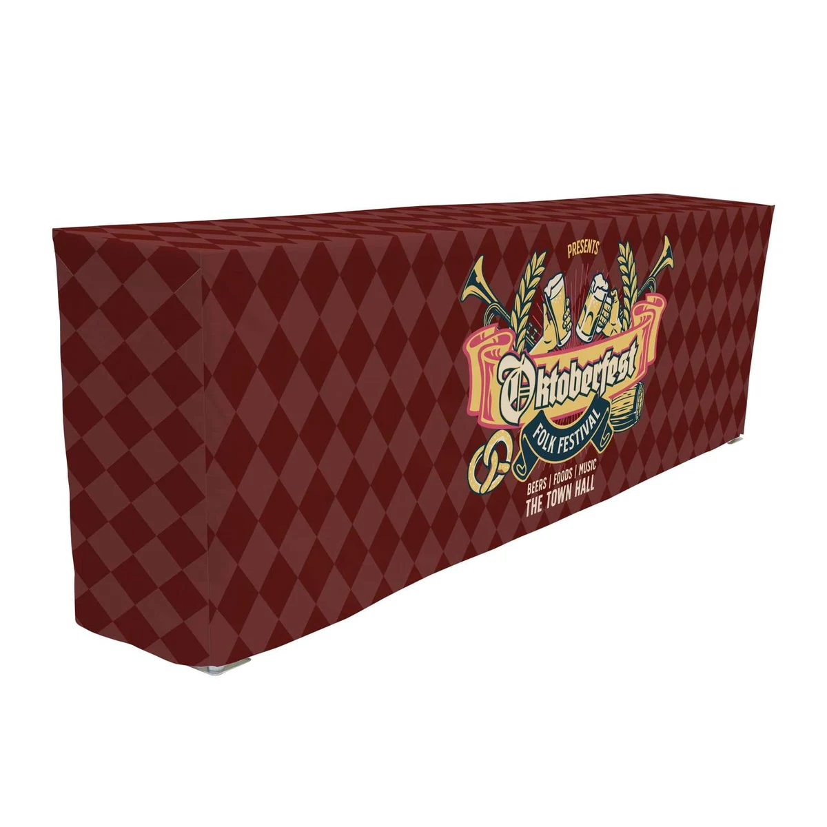 38.5"H x 115"W Pop-Up Table & Fitted Dye Sub Throw Kit 1
