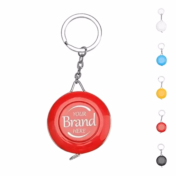 Custom ABS 1.65 Inch Dual Measure Tape Keychain — Compact DIY Professional Gift