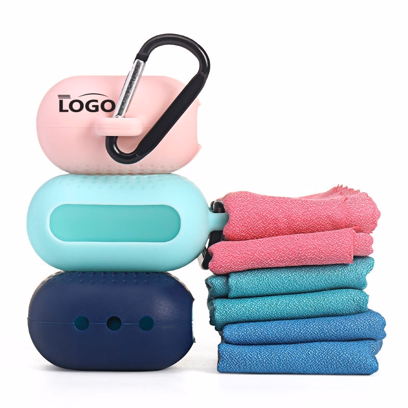 Portable Cooling Towel with Silicone Case