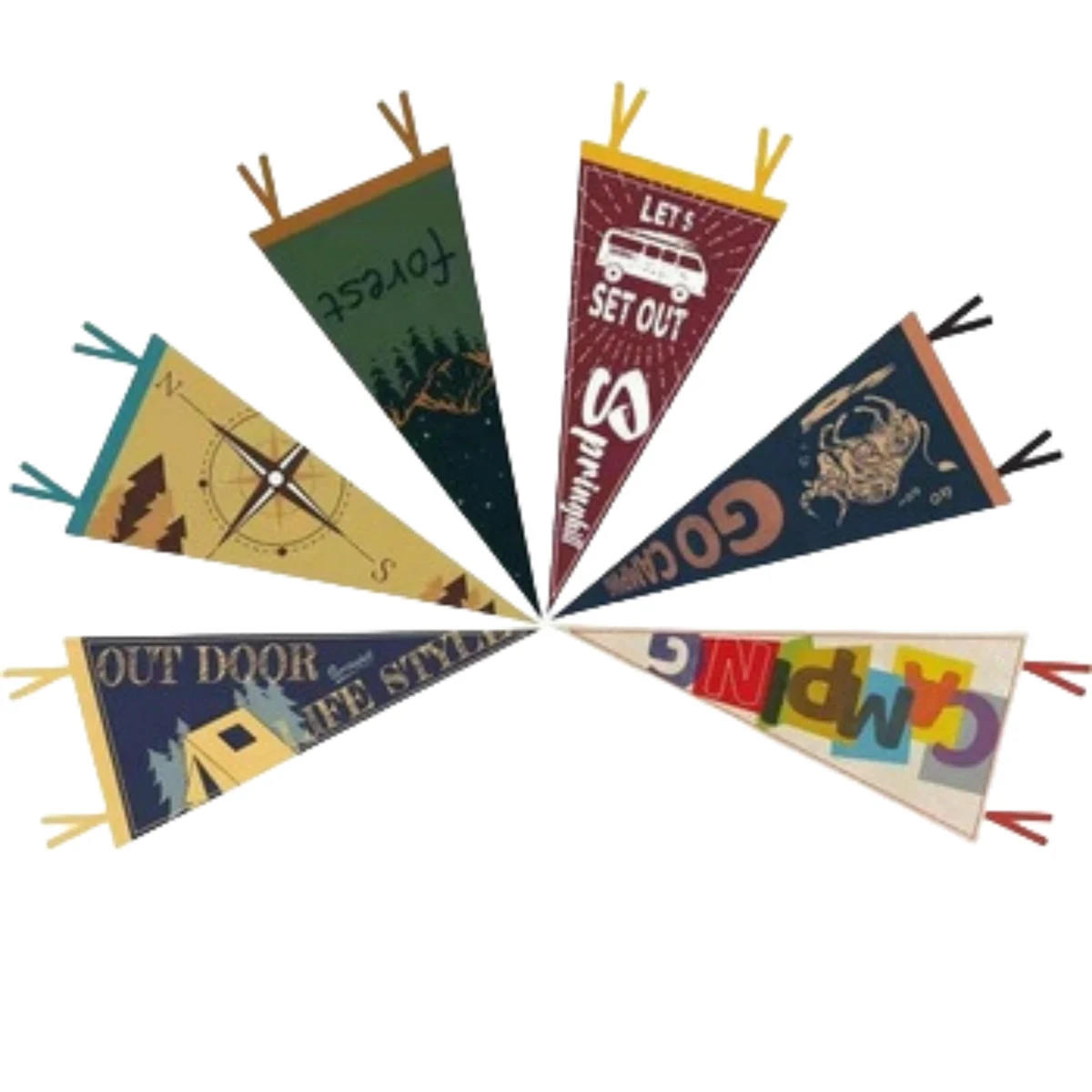 Heat Transfer Felt Pennant Flag 1