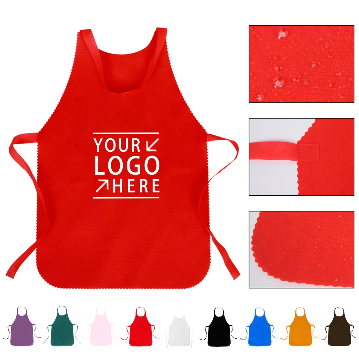 MOQ 100 Custom Disposable Non-woven Aprons 1