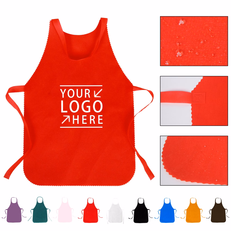 MOQ 100 Custom Disposable Non-woven Aprons