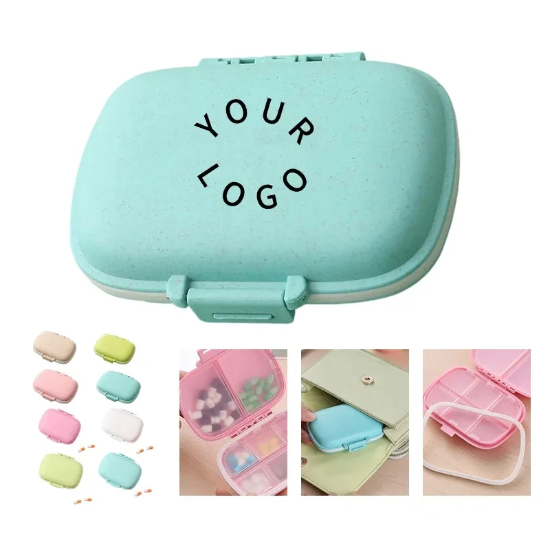 Wheat Straw Plastic Pill Box for Medication Management 1