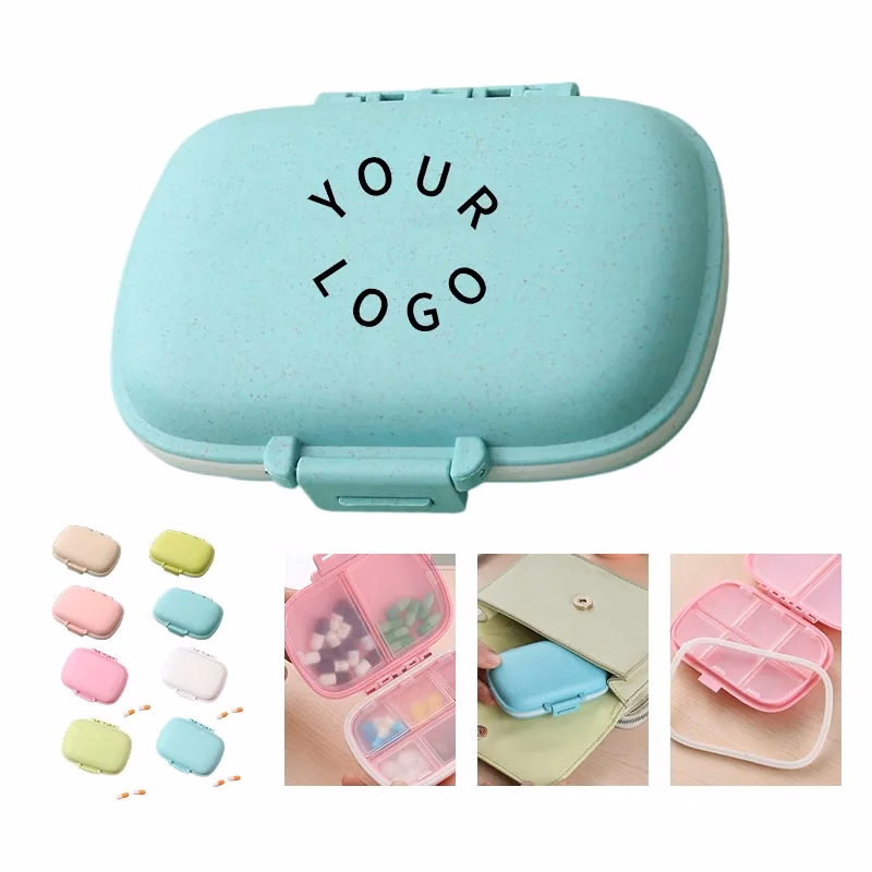 Wheat Straw Plastic Pill Box for Medication Management