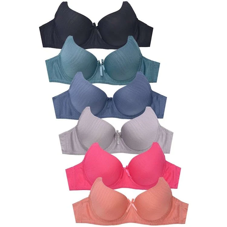 Women's Jacquard Bras - 34-40C Cup 6 Colors 1