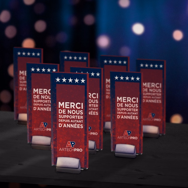 Tall Clear Acrylic Award with Chrome Base (3 1/2"x 9"x 3/4") Digital Full Colour