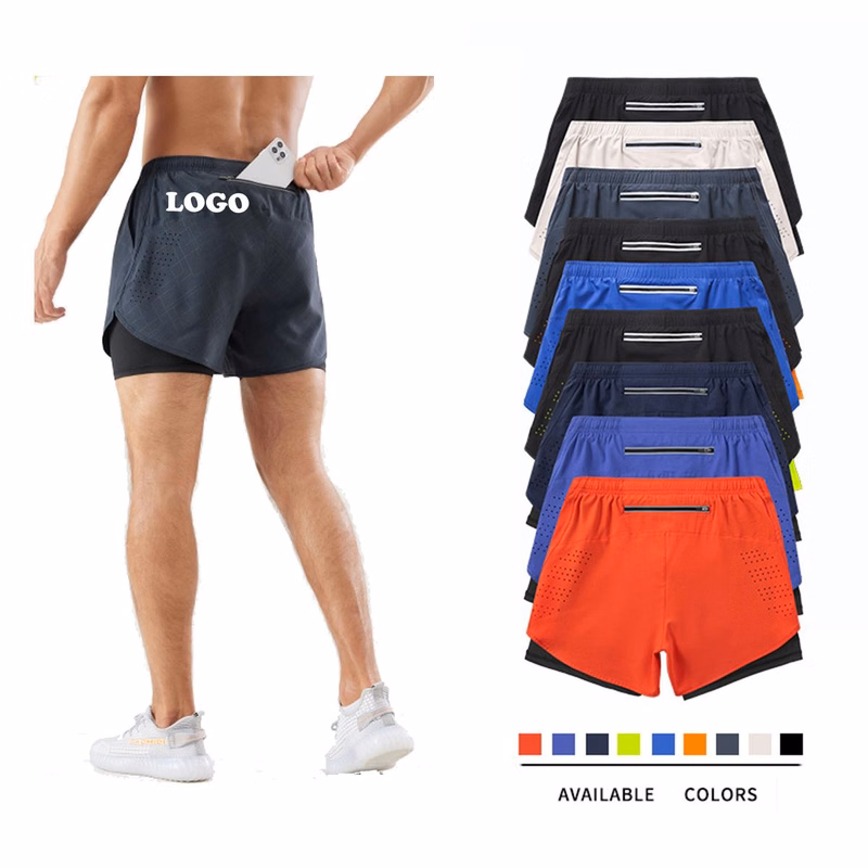MOQ 10 pcs Workout Shorts With Zip Pockets