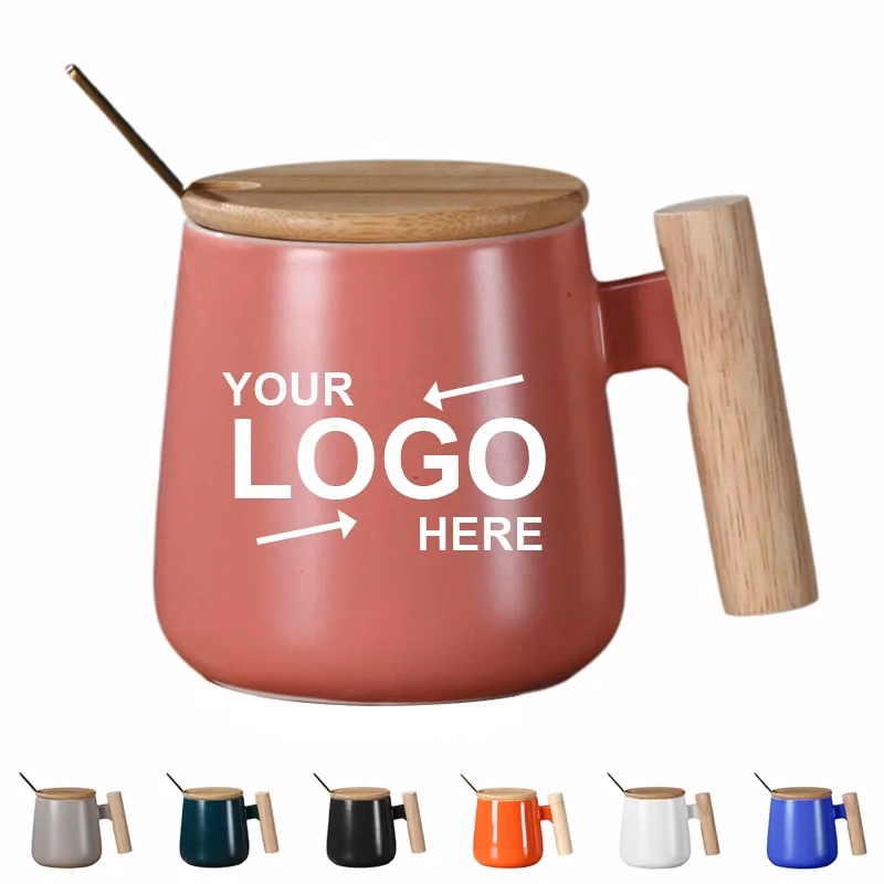 13 Oz Ceramic Mug With Lid And Spoon