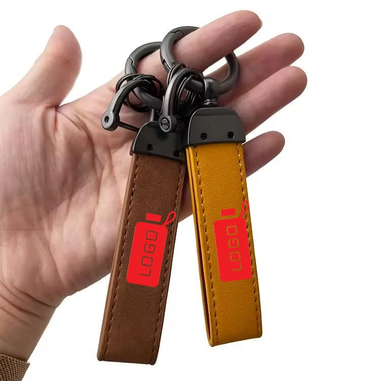 Luxury Suede Keychain with Key Ring & Lanyard 1