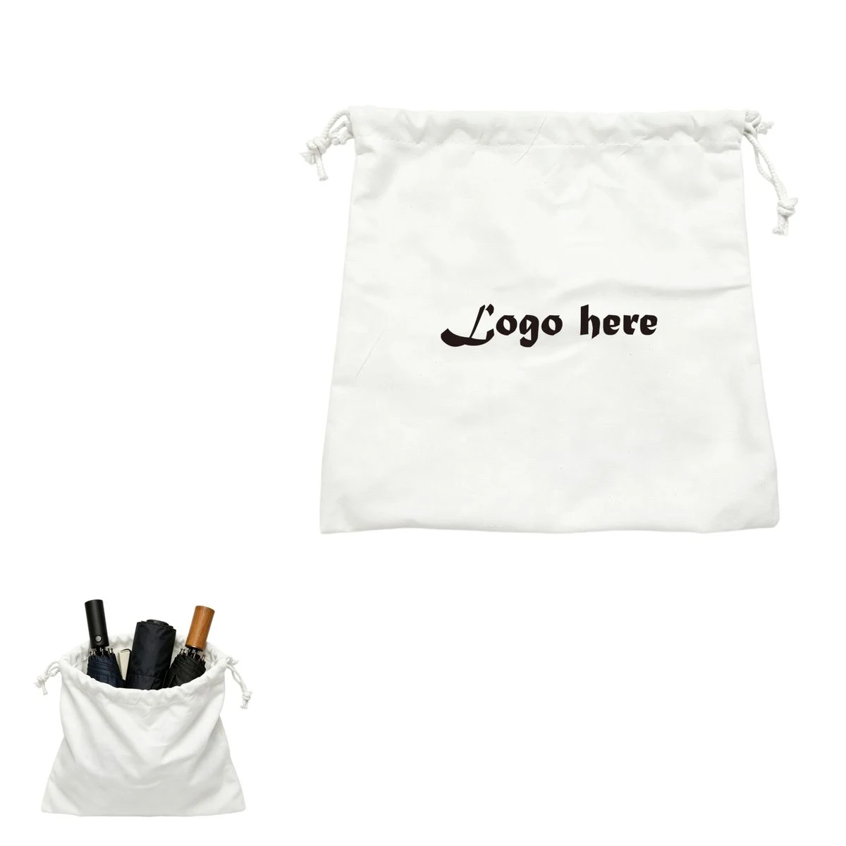 Eco?Friendly Cotton Canvas Drawstring Bag 1