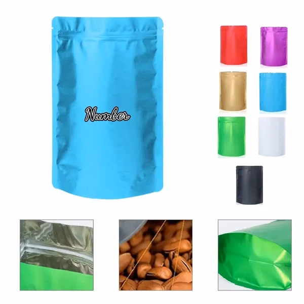 Custom Food Grade Aluminum Bag With Self Sealing Zipper — Premium Promotional Tote