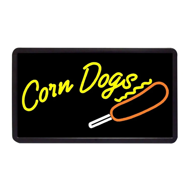 Corn Dogs 13" x 24" Simulated Neon Sign 1