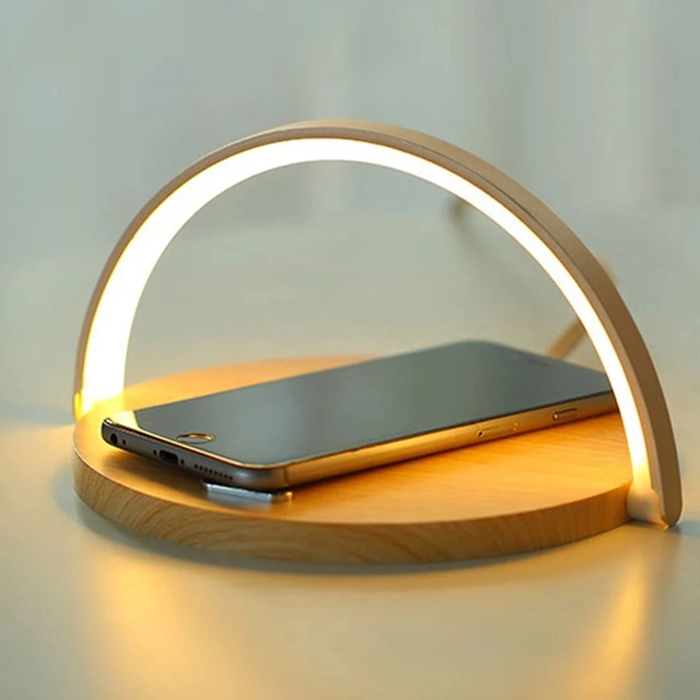 Fast QI Wireless Charger Night Light Desk Lamp 1
