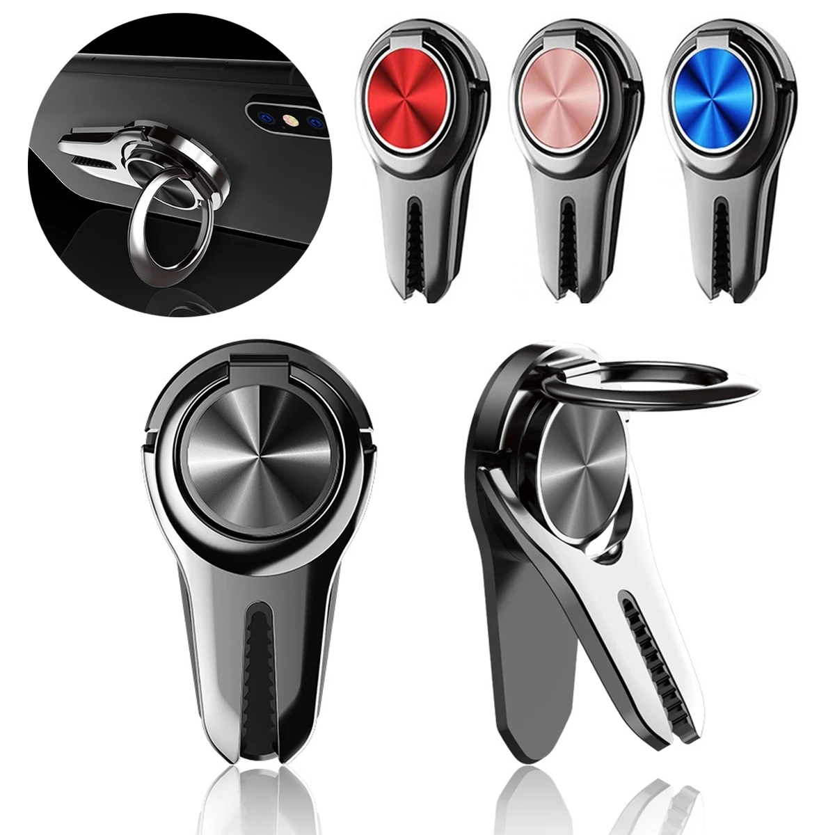 Ring Holder Stand Car Phone Mount 360 Degree Rotation 1