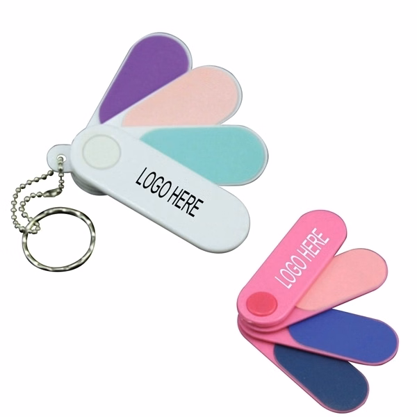 4 in 1 mini nail files with key ring