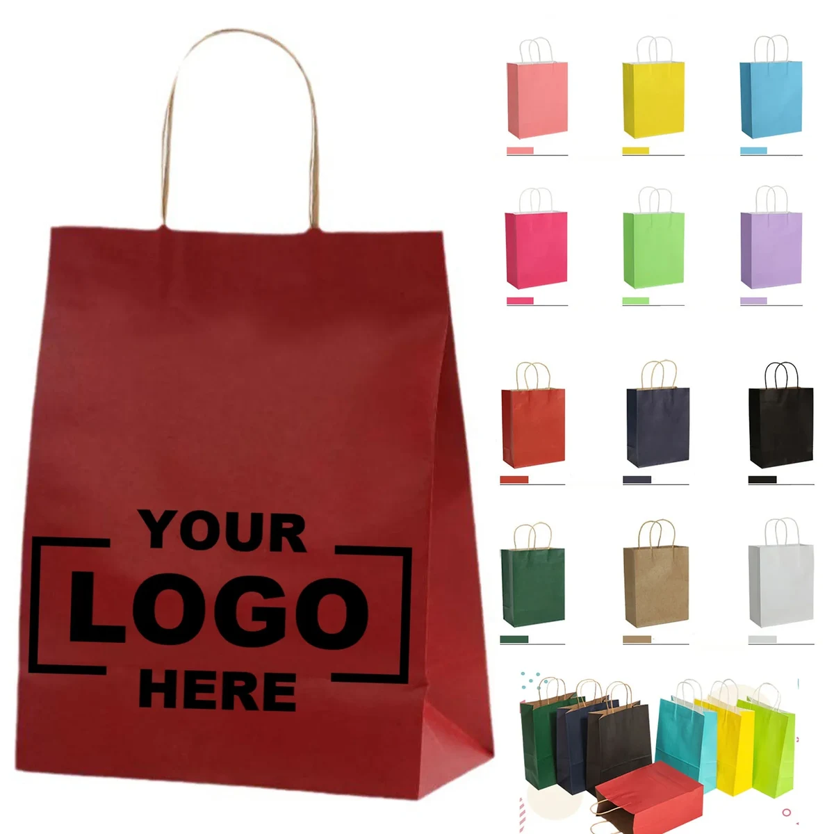 Recycled kraft paper shopping bags 1