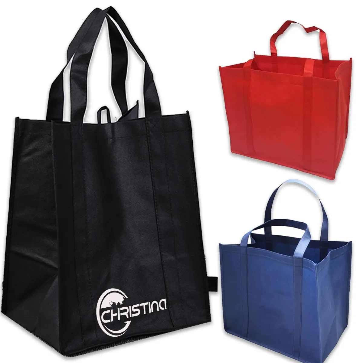 Vertical Style Foldable Reusable Groceries Bag With Handles 1