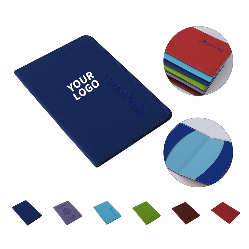 PU Leather Passport And Vaccine Card Holder Dual Pocket