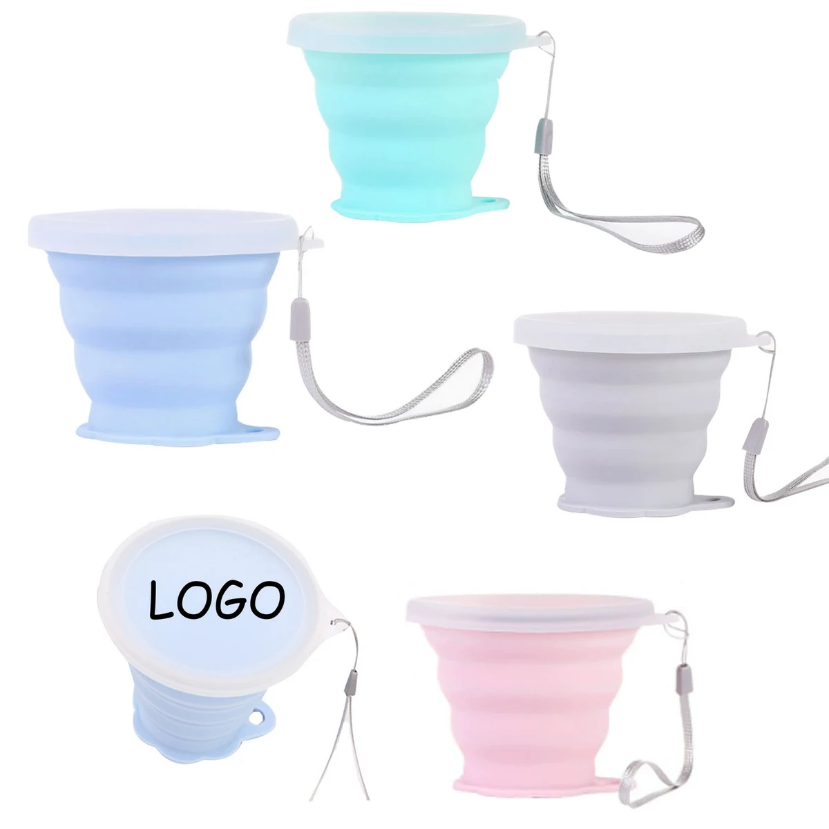 Portable Outdoor Travel With Folding Silicone Water Cup 1