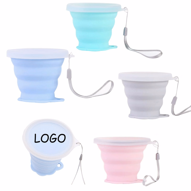 Portable Outdoor Travel With Folding Silicone Water Cup