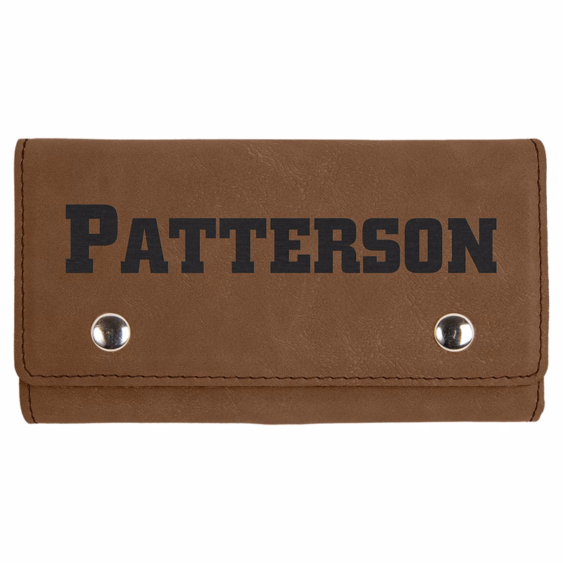 Dark Brown Leatherette Card & Dice Set