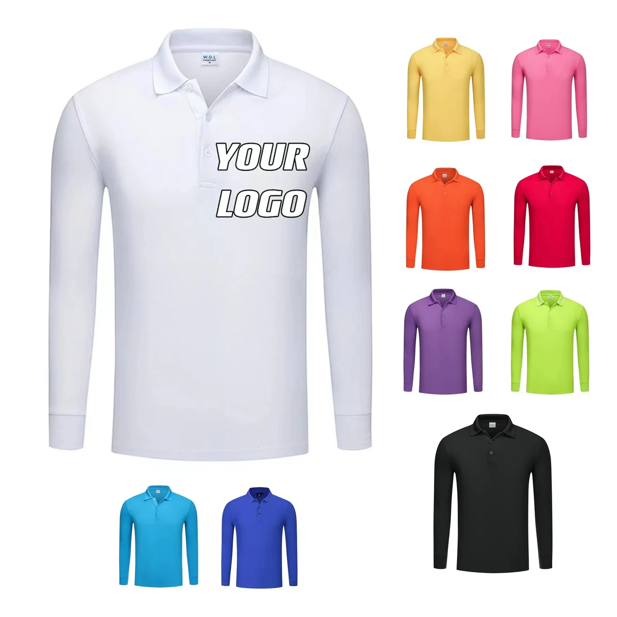 Long-Sleeve Polo Shirts Sweatshirt Tops Pullover 1
