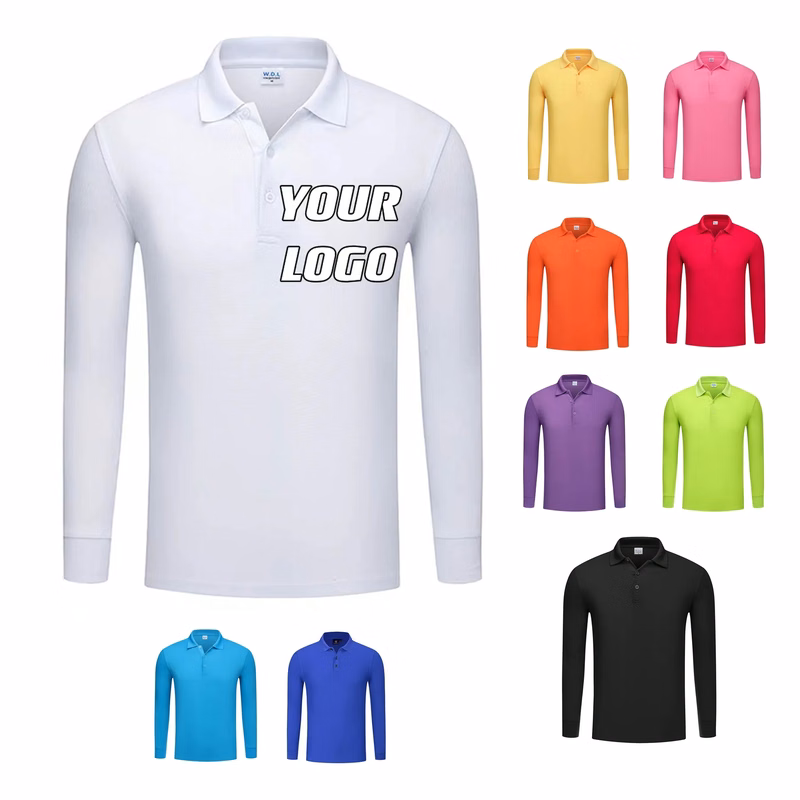 Long-Sleeve Polo Shirts Sweatshirt Tops Pullover