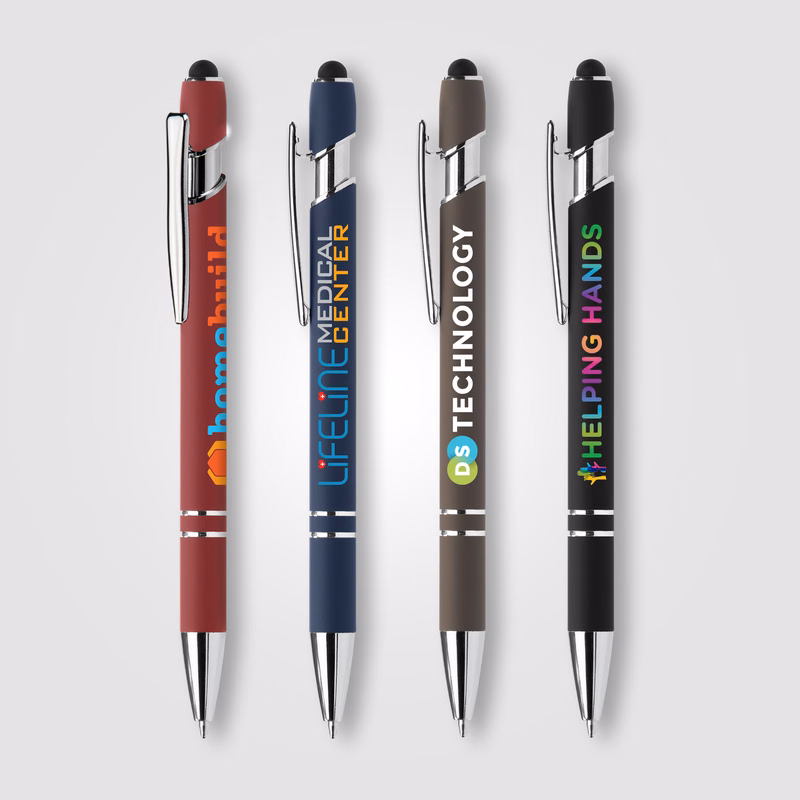 Ellipse Softy Recycled Aluminum Pen w/ Stylus + Anti-Fraud Ink