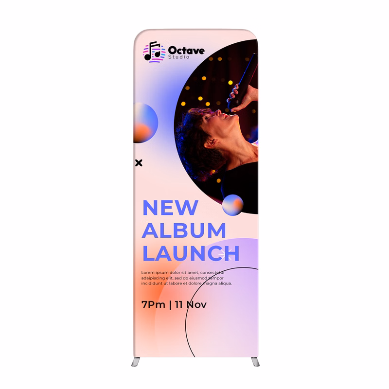 NEW MagLock Straight Fabric Display - 3'x6.5'