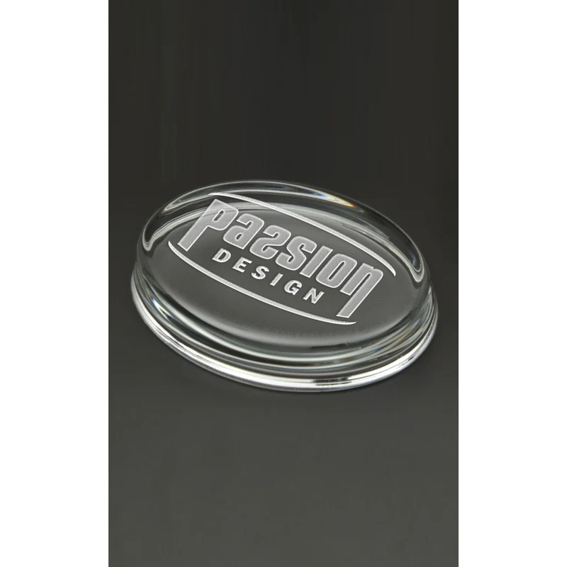 Oval Paperweight - Deep Etched 1