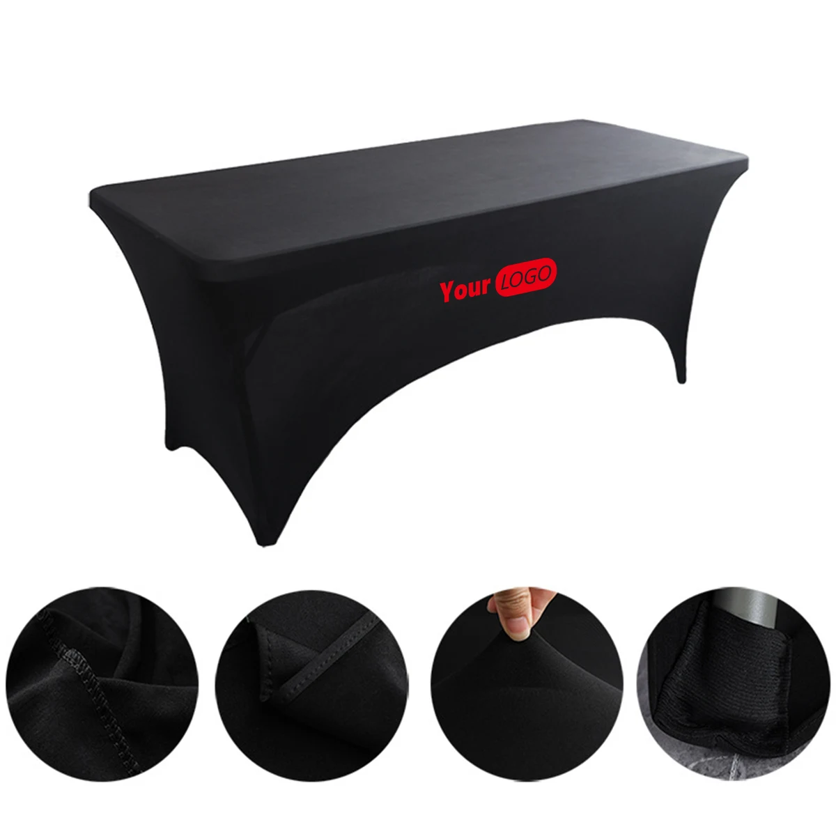 Microfiber Cloth Personalized Elastic Table Cover For Branding 1
