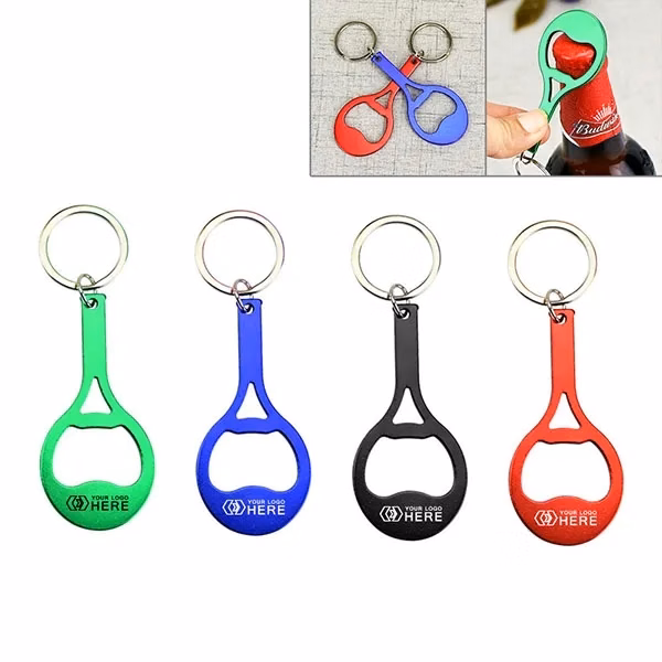 Tennis Racket Shape Bottle Opener Keychains