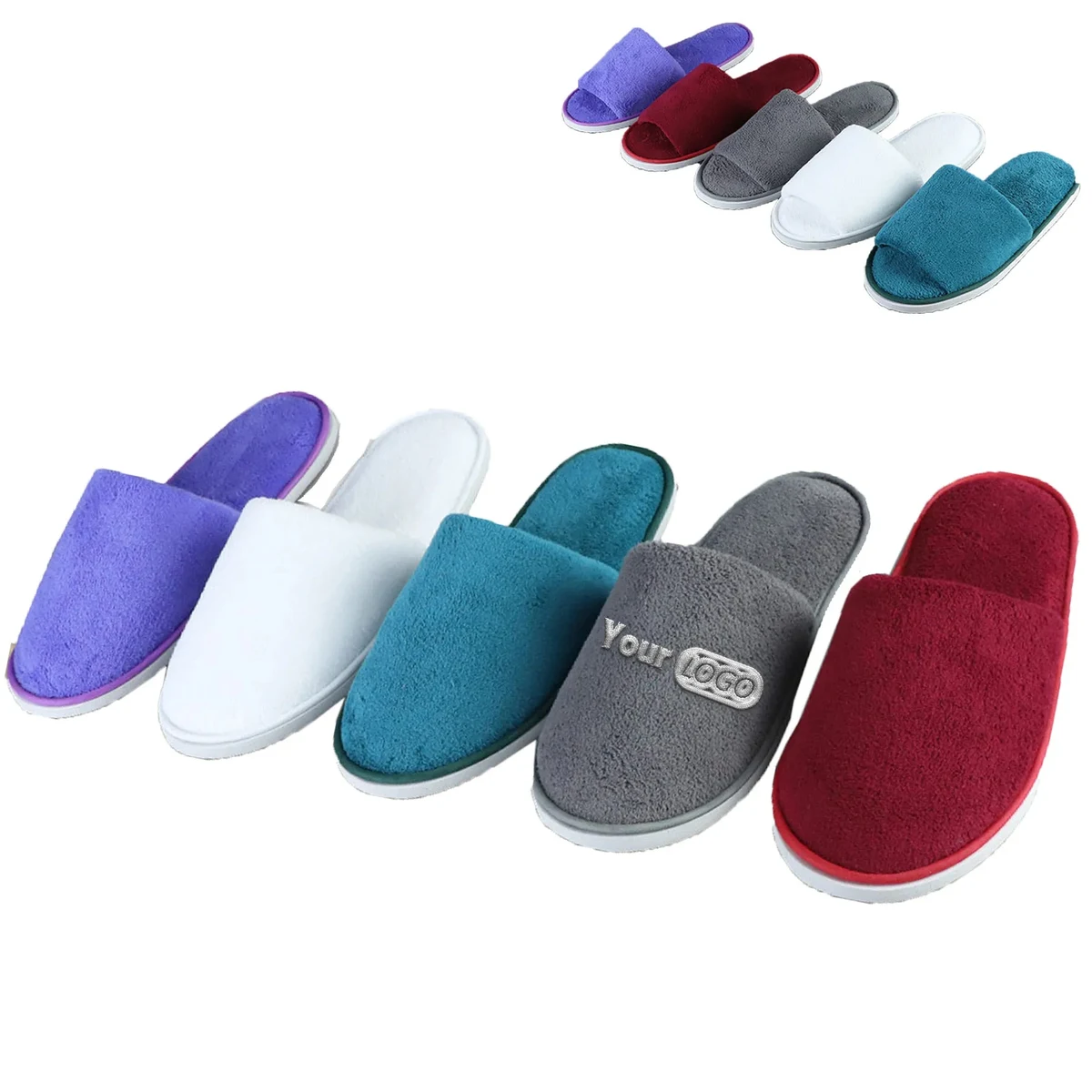 Disposable Solid Color Slippers 1
