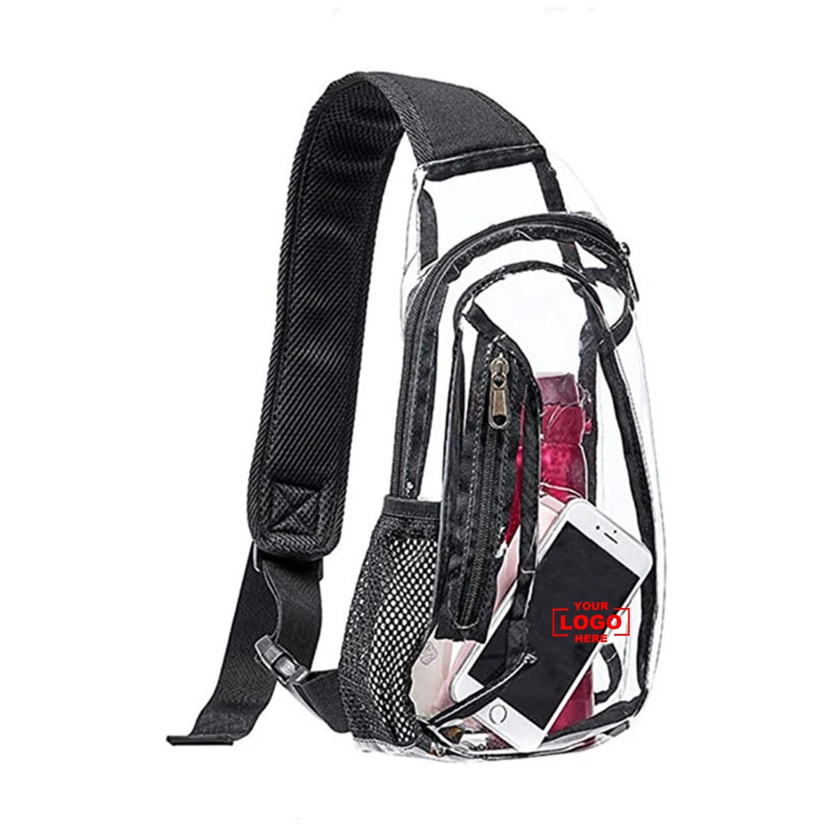 Clear PVC Shoulder Bag with Crossbody Strap 1