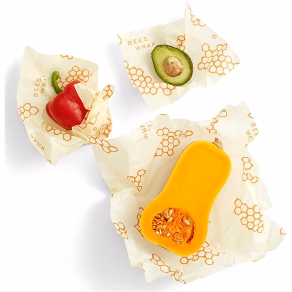 Set of 3 Eco Friendly Reusable Beeswax Food Wraps