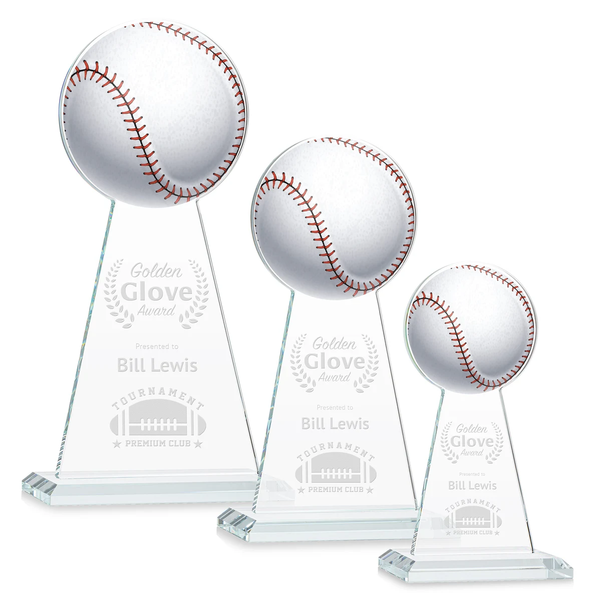 Edenwood Baseball Award - Clear 1