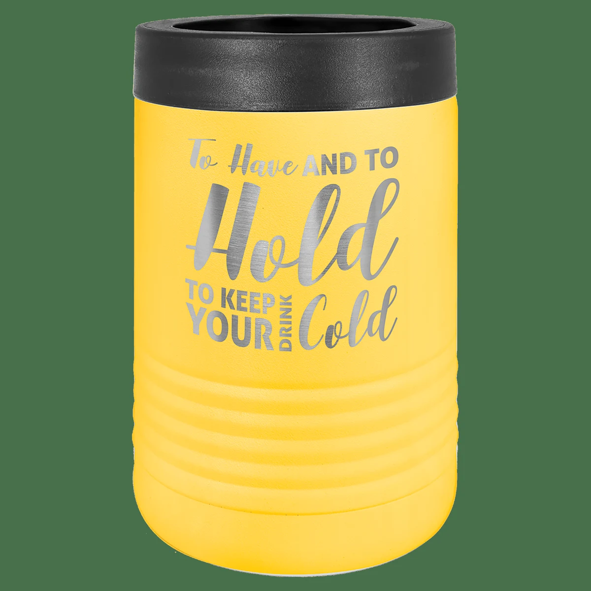 Yellow Laser Engraved Polar Camel Beverage Holder 1