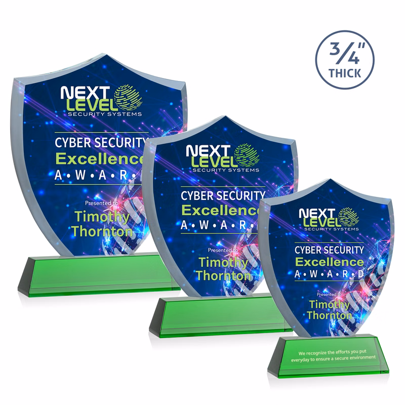Scudo Shield VividPrint™ Award on Newhaven - Green