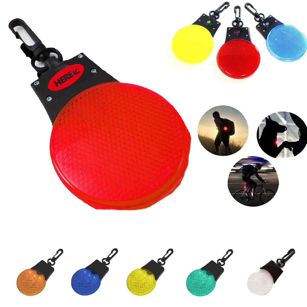 LED Safety Light Keychain with Reflective Shell 1