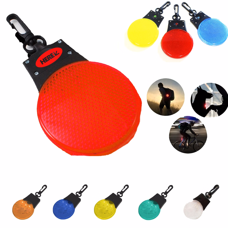 LED Safety Light Keychain with Reflective Shell