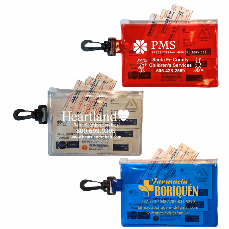 Translucent Zip Carabiner First Aid Kit