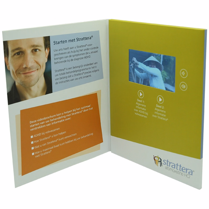 VidU 4.3" HD Video Mailer And Brochure With Full Color Printing - Custom A5 Video Card