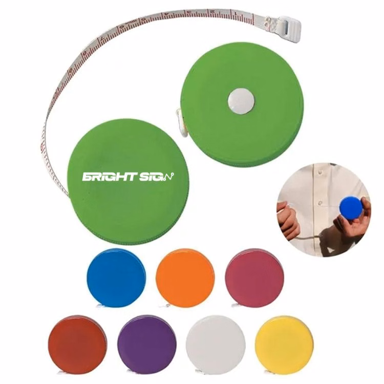 Branded Round Tape Measure Keychain